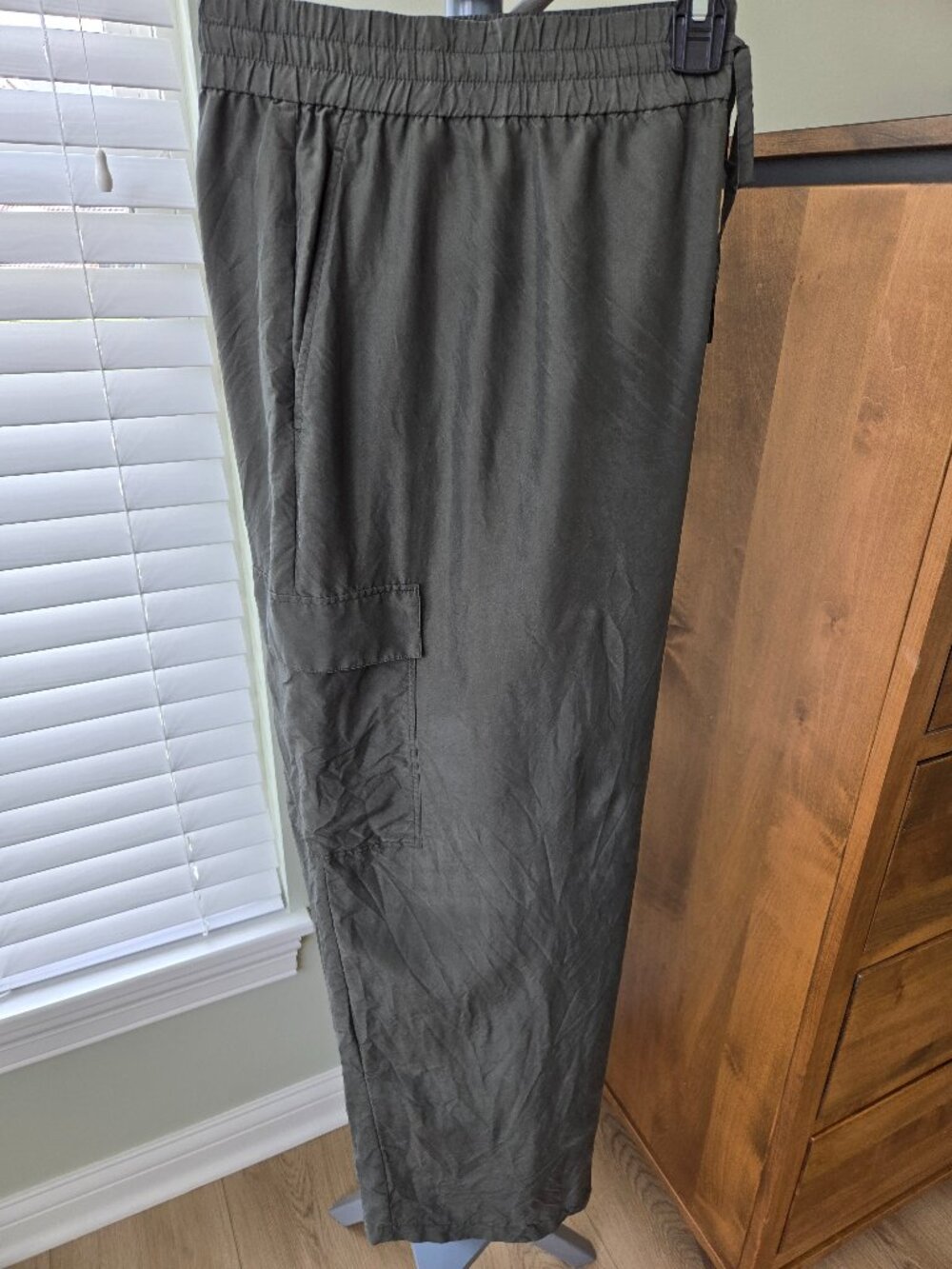 Eileen Fisher Washed Silk Cargo Pant